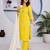 Beautiful jaipuri yellow straight-fit  bandhani design cotton kurta set