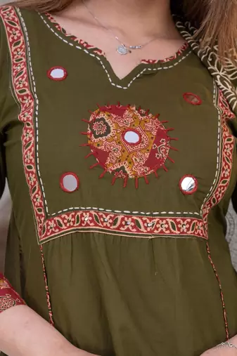 Beautiful three-piece salwar suit set in green