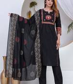 Beautiful three-piece salwar suit set in black