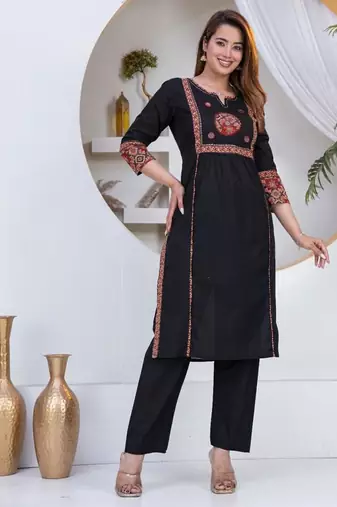 Beautiful three-piece salwar suit set in black