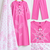 Beautiful jaipuri pink straight-fit  bandhani design cotton kurta set