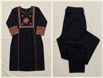Beautiful three-piece salwar suit set in black 5