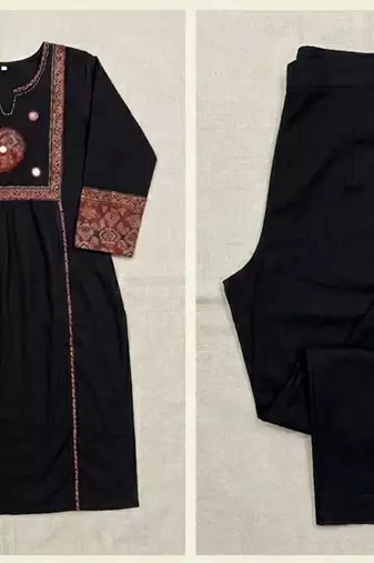 Beautiful three-piece salwar suit set in black