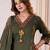Beautiful olive green tassel meadow suit set
