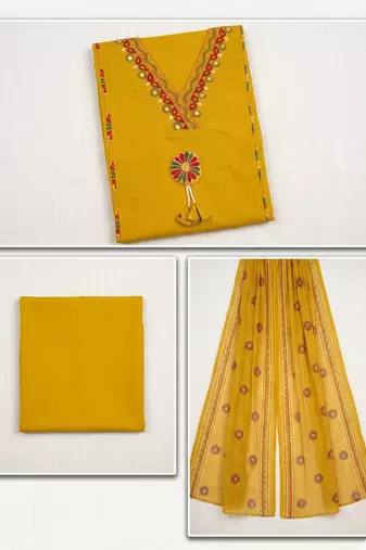 Beautiful yellow tassel meadow suit set