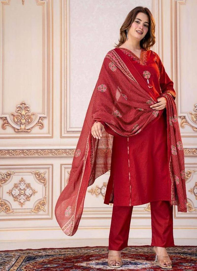 Beautiful red tassel meadow suit set