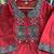 Beautiful red kurta set with printed pant dupatta