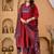 Beautiful maroon a-line kurta set with printed pant dupatta
