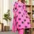 Beautiful pink 3-piece pure cotton kurta set