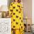 Beautiful yellow 3-piece pure cotton kurta set