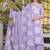 Beautiful levendar 3-piece pure cotton kurta set
