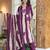An elegant purple and cream 3-piece pure cotton suit set