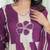 An elegant purple and cream 3-piece pure cotton suit set