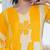 An elegant yellow and cream 3-piece pure cotton suit set