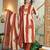 An elegant rust and cream 3-piece pure cotton suit set