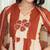 An elegant rust and cream 3-piece pure cotton suit set
