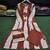 An elegant rust and cream 3-piece pure cotton suit set