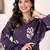 Beautiful purple kurta set with pant and dupatta