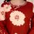 Beautiful printed red kurta set with pant and dupatta