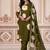 Beautiful printed green kurta set with pant and dupatta