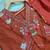 Beautiful  a rust colored embroidered cotton blend anarkali suit set with a dupatta