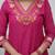 Beautiful  a pink colored embroidered cotton blend anarkali suit set with a dupatta