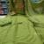 Beautiful  a green colored embroidered cotton blend anarkali suit set with a dupatta