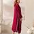 Red chanderi silk sequence embroidered round neck pakistani kurta set
