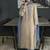 Beige chanderi silk sequence embroidered kurta set with aqua chinon dupatta