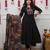Beautiful premium black anarkali kurti set featuring a patchwork embroidered yoke and a patterned dupatta