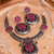 Vintage floral oxidized jewelry set