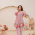 Lavender chanderi silk sequence embroidered round neck kurta co-ord set