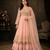 PINK COLOUR Faux Georgette Gown Lehenga Set