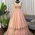 PINK COLOUR Faux Georgette Gown Lehenga Set