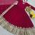 Rani pink heavy embroidered fox georgette gown with dupatta