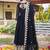Black heavy embroidered fox georgette gown with dupatta