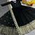 Black heavy embroidered fox georgette gown with dupatta