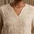 Cream premium chinon beads work suit set with dupatta