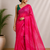 Georgette bandhej saree with Unstitched blouse