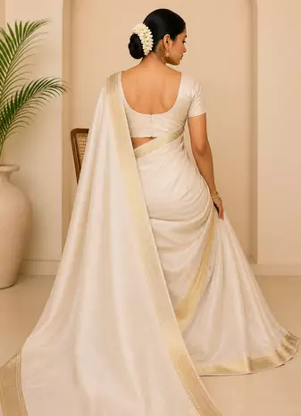 Pure maheshwari saree With Unstitched Blouse
