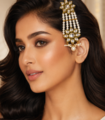 Royal Kundan Jhoomer with Pearl Drops