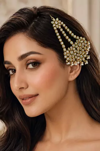 Designer kundan jhoomer for bridal wear