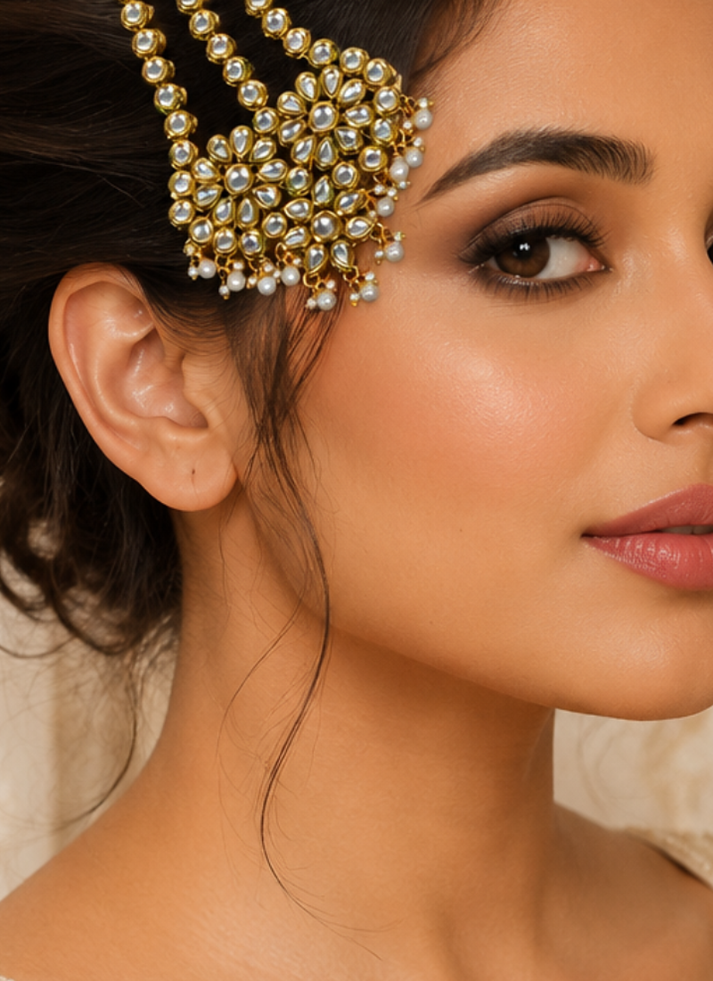 Designer kundan jhoomer for bridal wear