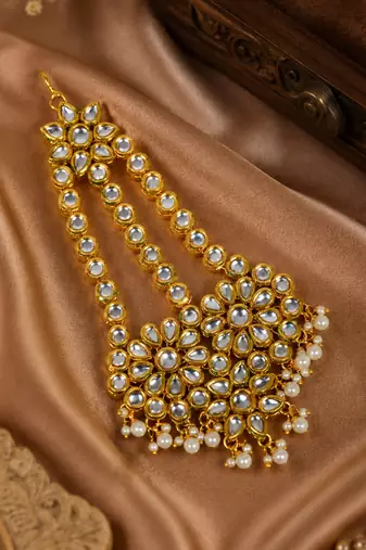 Designer kundan jhoomer for bridal wear