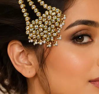 Designer kundan jhoomer for bridal wear