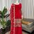 Rani pink faux georgette sequins embroidered anarkali suit set with printed dupatta