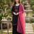 Black colour rayon embroidered kurta palazzo set with georgette dupatta