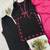 Black colour rayon embroidered kurta palazzo set with georgette dupatta