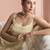 Beige koding embrodary silk blend sharara salwar suit