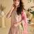 Pink koding embrodary silk blend sharara salwar suit